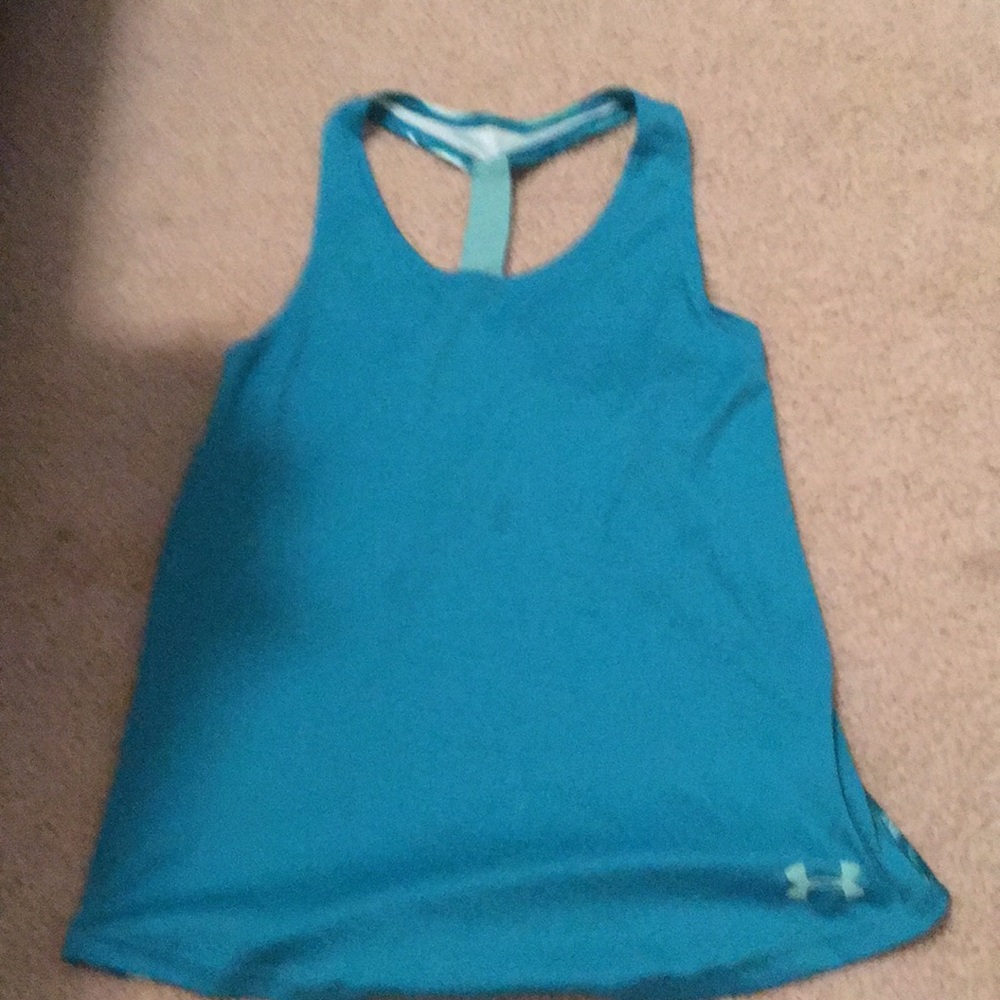 Blue under armor tank